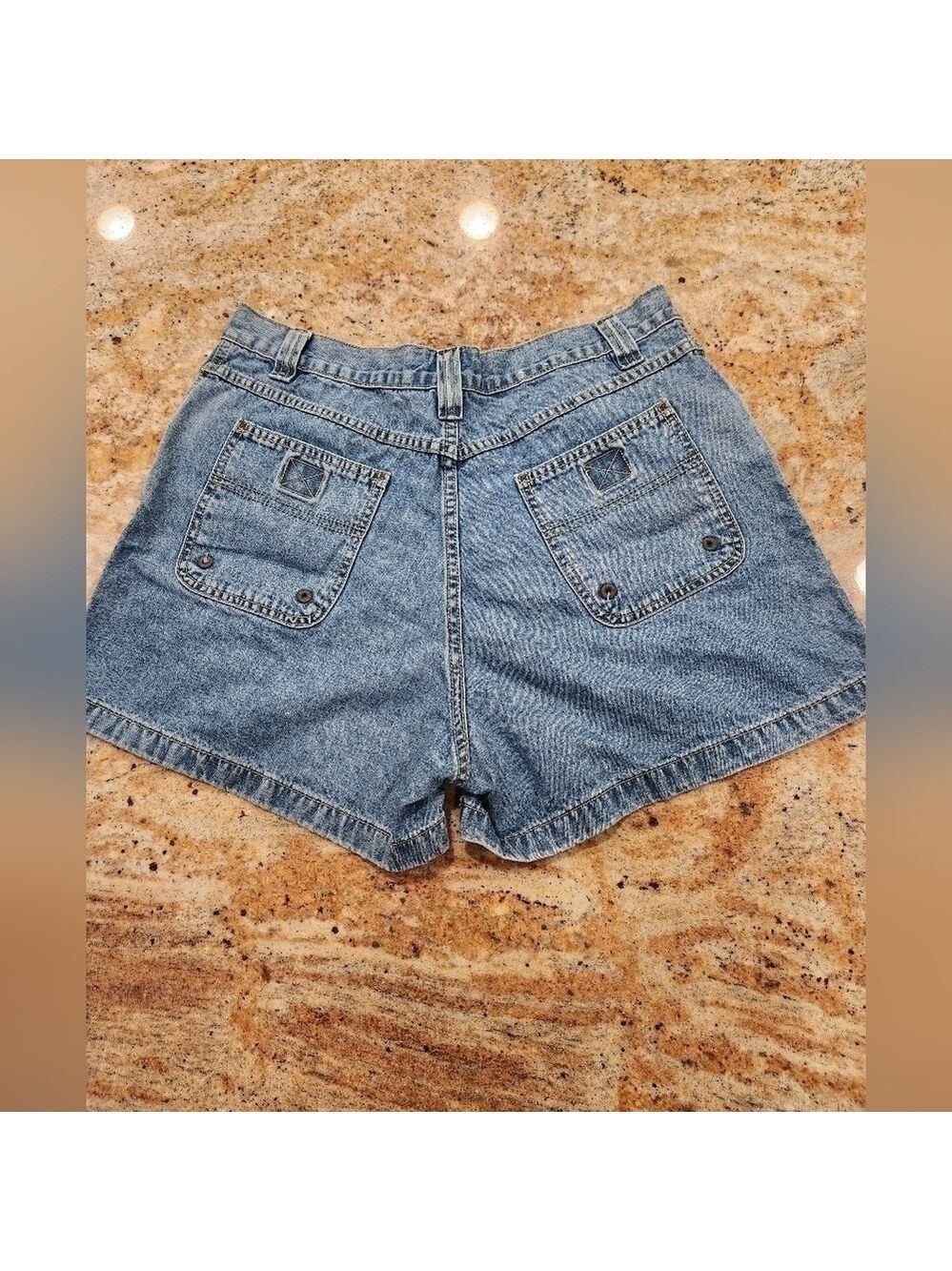 Vintage Arizona Denim Shorts with Velcro Closure and Velcro Back Pockets - Picture 3 of 9
